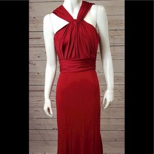 Vera Wang Red Satin Evening Gown NWT